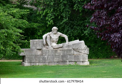 Reims, France - July 26 2016 : Statue By Paul Landowski On Saint Nicaise Hillock