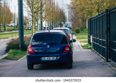 Reims France March 15, 2021 French Police Task Force Bust A Drogue Dealer In The Streets Of Reims During Coronavirus Pandemic