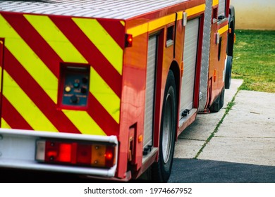 Reims France May 04, 2021 Fire truck in intervention in the streets of Reims during the coronavirus outbreak hitting France - Shutterstock ID 1974667952