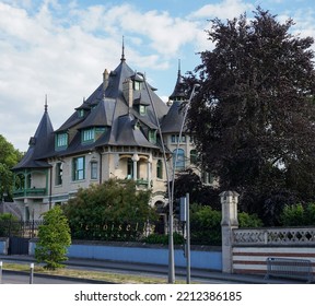 REIMS, FRANCE - MAY 28, 2022: The Villa Demoiselle, A 19th Century, Art Nouveau And Art Deco House Which Belongs To The Wine Estate Of Prestigious French Champagne Producer Vranken-Pommery In Reims