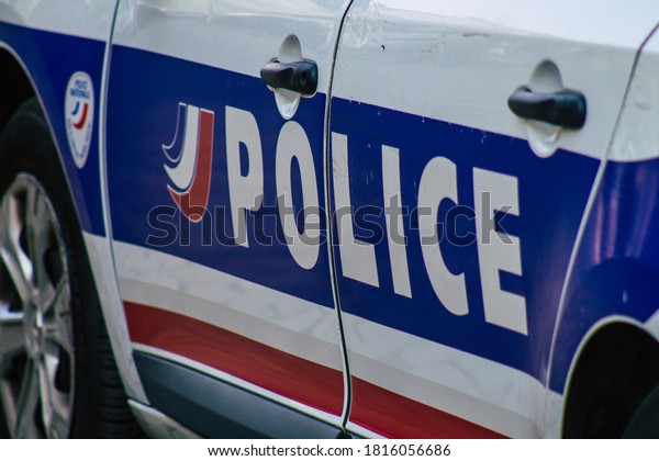 Reims\
France September 15, 2020 View of a traditional French police car\
parked in the historical streets of Reims, a city in the Grand Est\
region of France and one of the oldest in\
Europe