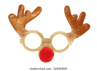 Reindeer Christmas Party Mask Cutout