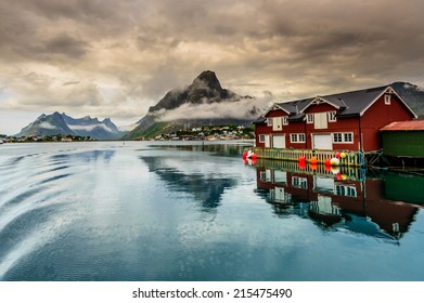 Reine Fishing Village After Rain Storm, Lofoten Islands