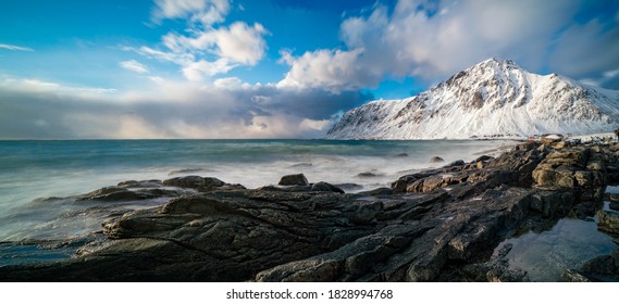 Reine On The Lofoten Islands In Northern Norway In Winter