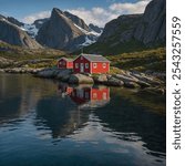 Reine Valley, located in the Lofoten Islands of Norway, is a stunning area renowned for its dramatic fjords, rugged mountains, and picturesque fishing villages. The valley offers breathtaking views of