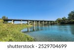 Reinforced concrete road bridge over Seyhan River in Cicekli Village, Adana