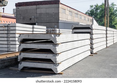 Reinforced concrete slabs for industrial buildings - Shutterstock ID 2224158093