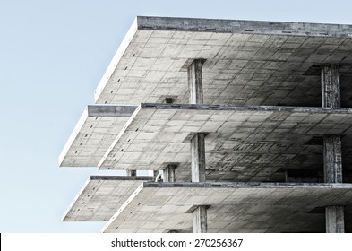 Reinforced Concrete Structure With Blue Sky