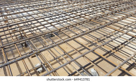 Reinforcement Metal Framework Concrete Pouring Ready Stock Photo ...