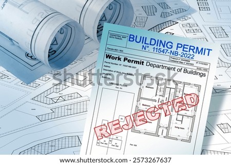 REJECTED BUILDINGS PERMIT CONCEPT with refusing residential building project