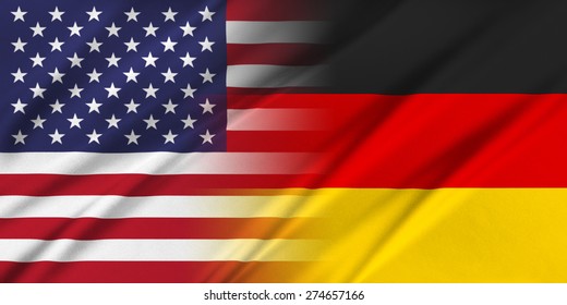 Similar Images, Stock Photos & Vectors of Mixed Usa Germany Flag Three