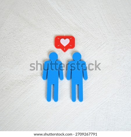 The relationship between two men. Romantic gay relationships. LGBTQ+ rights, social equality and modern relationship psychology.