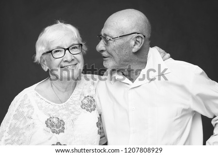 Similar – Love Couple Middle age Joy