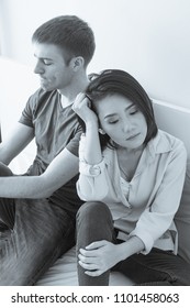 relationship problems between couples and communication issues in dark black and white