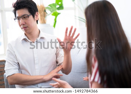 Relationship problems and divorce, couples quarrel to the point that they don't want to talk to each other.