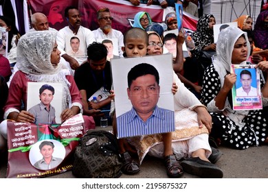 Relatives Hold Portraits Of Their Disappeared Family Members At An Event Organized Bangladesh Nationalist Party To Mark The International Day Of The Disappeared In Dhaka, On August 30, 2022 