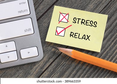 relax and no stress concept