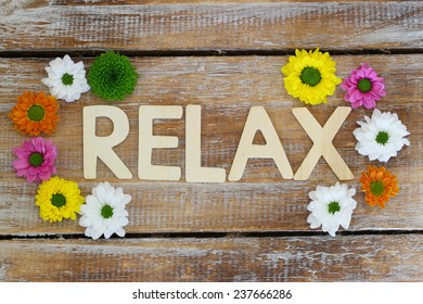 Relax Written Wooden Letters On Rustic Stock Photo 237666286 | Shutterstock
