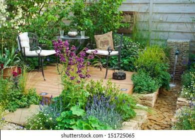 Relaxation area in a garden