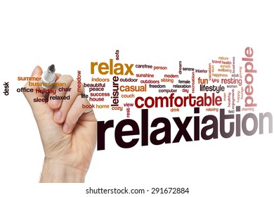 Relaxation word cloud concept with summer rest related tags - Shutterstock ID 291672884