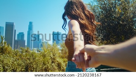 Similar – Image, Stock Photo unrecognizable young asian woman doing yoga in a park.Relax