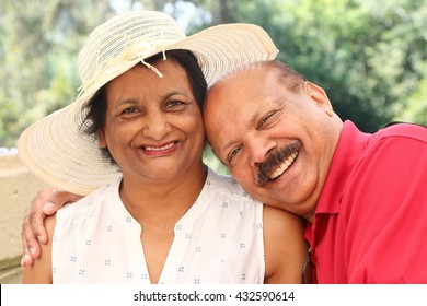 Relaxed close-up portrait of happily married, elderly Asian couple  - Shutterstock ID 432590614