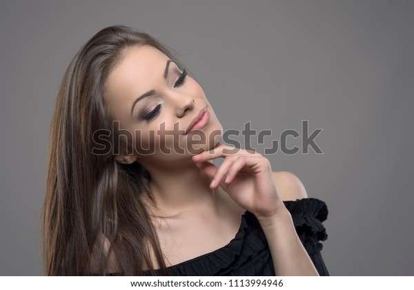 Relaxed Mixed Race Tanned Latin Beauty Stock Photo Edit Now