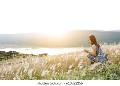 Beauty Girl Outdoors Enjoying Nature Beautiful Stock Photo (Edit Now ...