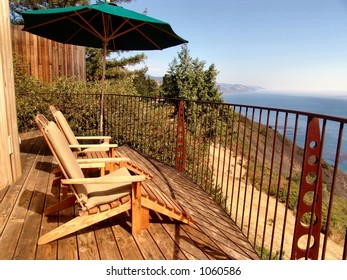 Relaxing In Big Sur, California At An Upscale Resort Overlooking The Pacific Ocean