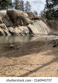 Relaxing Day Fishing In The River Bank In Deckers Colorado.