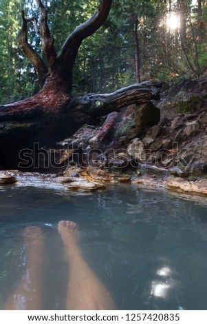 Similar – Image, Stock Photo View of my feet while cycling, with plenty of motion blur