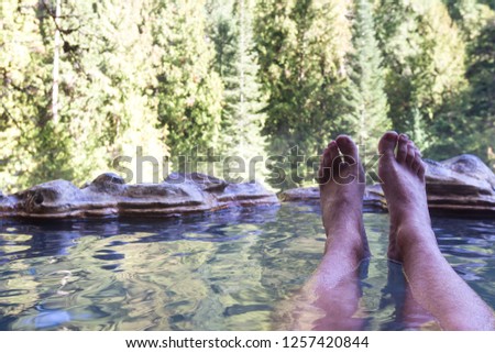 Image, Stock Photo View of my feet while cycling, with plenty of motion blur