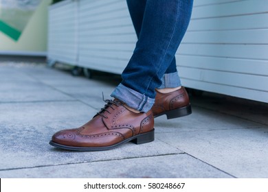 smart casual brown shoes