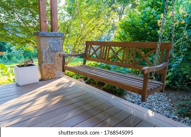 Relaxing Porch Swing Right Before Sunset