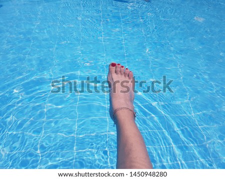 Similar – #A# at the pool 1 Mensch