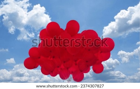 Similar – Image, Stock Photo solemn l Red balloons