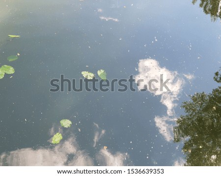 Relfection of the sky in river 