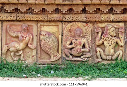 Relief At Ruins Of Somapura Mahavihara In Paharpur, Bangladesh