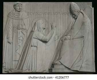 Relief, Saint Catherine Of Siena, Rome