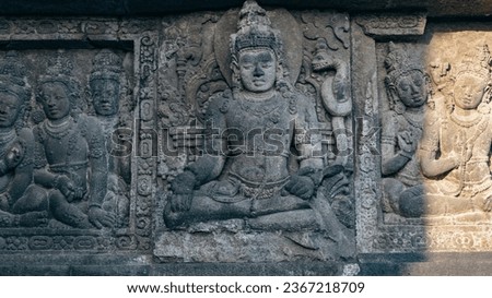 The reliefs on the Prambanan temple building tell the story of the Hindu epics, namely the Ramayana and Krishnayana.