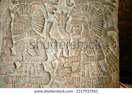 Relief,Teocalli de la guerra sagrada. Mexican Culture. National Museum of Anthropology. State of Mexico D.F.Mexico.