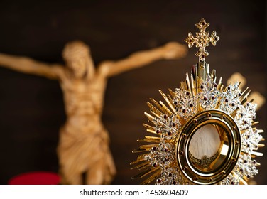 Religion, Christianity, Catholic concept. Wooden table and background.
 - Shutterstock ID 1453604609