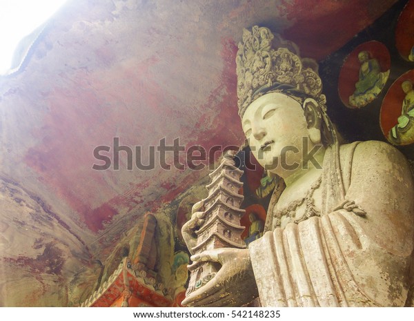 religion\
statue world heritage in Dazu chongqing\
china