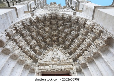 Religious Artwork At The Cathedral In Auxerre, France