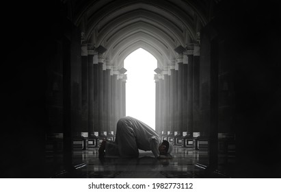 Religious asian muslim man praying - Shutterstock ID 1982773112