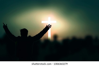 Religious concept: worship and praise - Shutterstock ID 1306363279