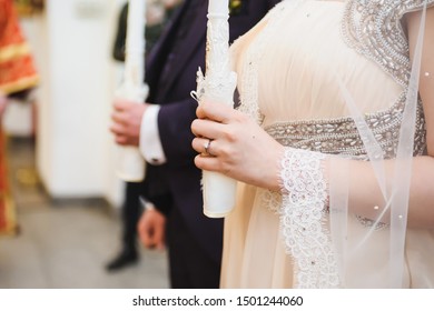 Religious Marriage In The Orthodox Church. Wedding Matrimony In Church. 