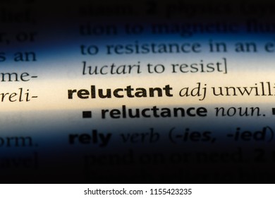 Reluctant Word Dictionary Reluctant Concept Stock Photo 1155423235 ...