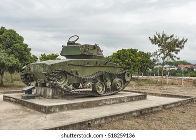 Remained French Tank From The Indochina War (1954) At Dien Bien Phu, Northern Vietnam.