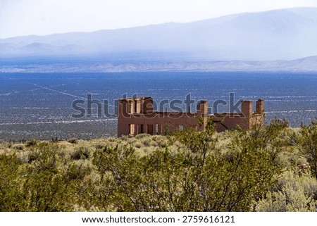 The remaining shell of the 1909 school house, ghost town of Rhyolite, NV